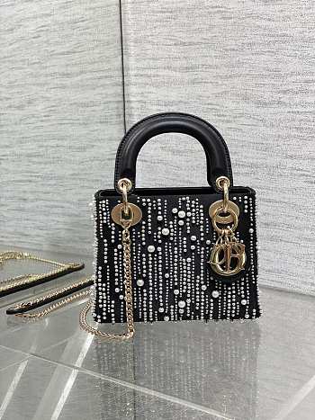 Dior Mini Lady Black and White Purse