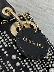 Dior Mini Lady Black and White Purse - 5