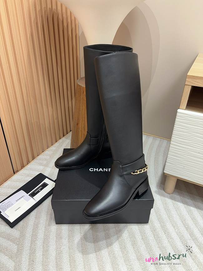 Chanel Long Black Boots - 1