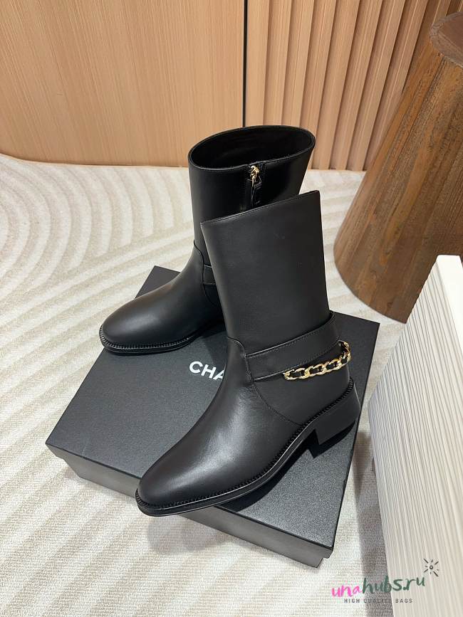 Chanel Black Short Boots 02 - 1