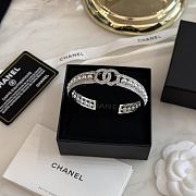 Chanel Silver Cuff With Pearl & Diamond - 5