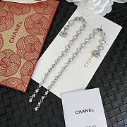 Chanel Silver and Diamond Long Earrings - 5