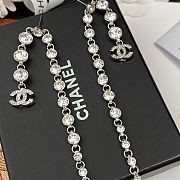 Chanel Silver and Diamond Long Earrings - 3