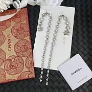 Chanel Silver and Diamond Long Earrings - 2