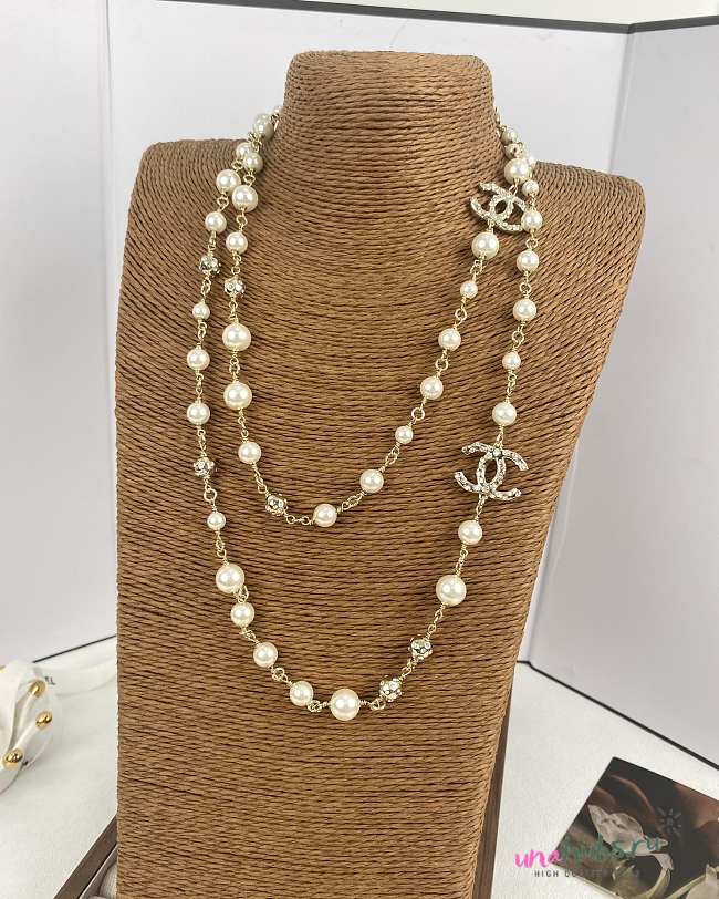 Chanel Pearl Gold Necklace - 1