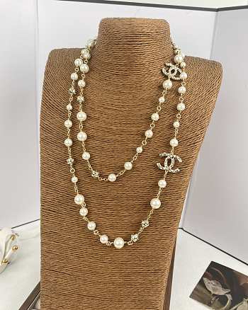 Chanel Pearl Gold Necklace