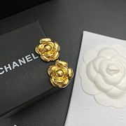 Chanel Vinatge Gold Flower Earrings - 2