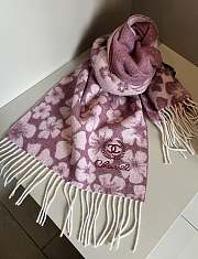 Chanel Pink Flower Scarf 180*32CM - 3