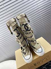 Chanle Canvas Long Boots - 2