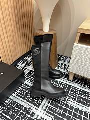 Chanel Leather & Suede Black Boots - 1