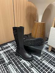 Chanel Leather & Suede Black Boots - 6