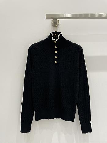 Chanel Black turtleneck sweater 