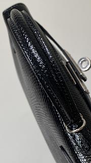 Hermes Mini Kelly Lizard Black Leather - 3