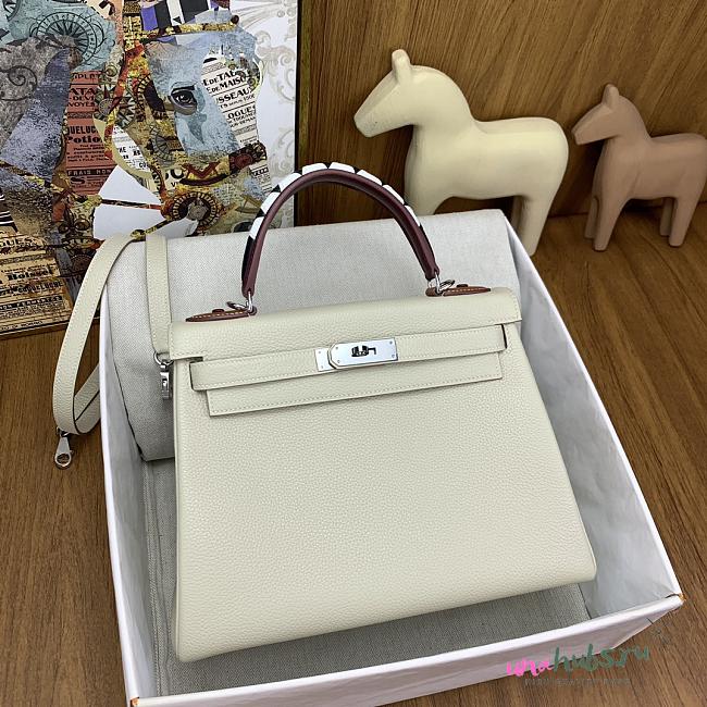 Hermes Kelly Togo Off White 28cm - 1