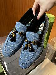 Gucci Horsebit Denim Loafers  - 1