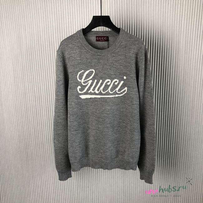 Wool sweater with Gucci intarsia - 1