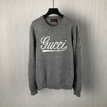 Wool sweater with Gucci intarsia