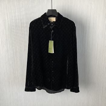 Gucci GG velvet oversized shirt