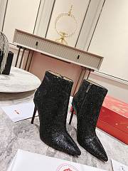 CHRISTIAN LOUBOUTIN BLACK VELOURS SO KATE BOOTY 100 ANKLE BOOTS - 1