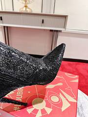 CHRISTIAN LOUBOUTIN BLACK VELOURS SO KATE BOOTY 100 ANKLE BOOTS - 3