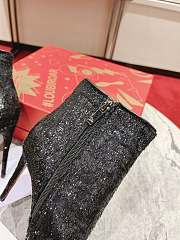 CHRISTIAN LOUBOUTIN BLACK VELOURS SO KATE BOOTY 100 ANKLE BOOTS - 4