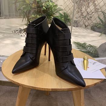 CHRISTIAN LOUBOUTIN Triniboot Leather Ankle Boots In Black