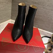 Christian Louboutin Black So Kate 85mm Croc-effect Patent Leather Ankle Boots - 3