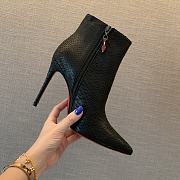 Christian Louboutin Black So Kate 85mm Croc-effect Patent Leather Ankle Boots - 2