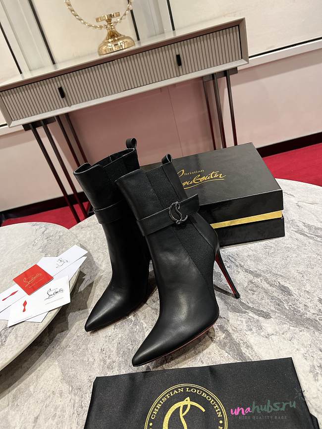 Christian Louboutin Black So Chelsea Leather Bootie - 1