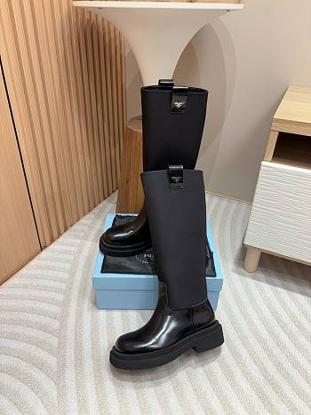 Prada Leather and nylon boots