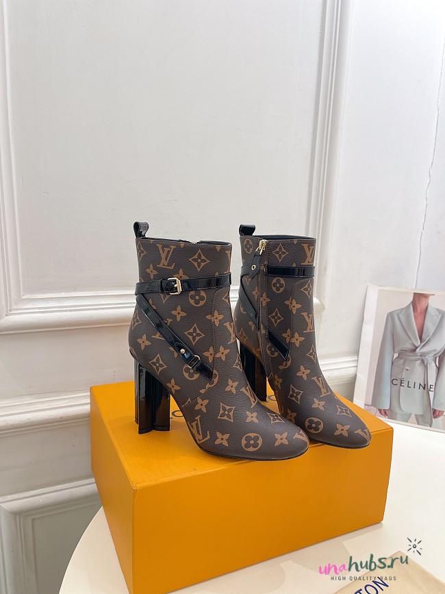 Louis Vuitton Monogram Leather Ankle Boots - 1