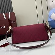 Gucci Rosso Ancora leather trim Luce small shoulder bag - 6