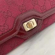 Gucci Rosso Ancora leather trim Luce small shoulder bag - 5