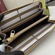 Gucci Beige Shadow Zippy Long Wallet 20*11*3cm - 3