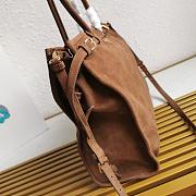 Prada Large Suede handbag in cocoa brown  - 3