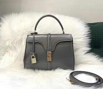 Celine Small 16 Bag In Satinated Calfskin Grey