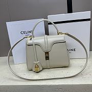 	 Celine Small 16 Bag In Satinated Calfskin White - 1