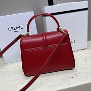 	 Celine Small 16 Bag In Satinated Calfskin Red - 6