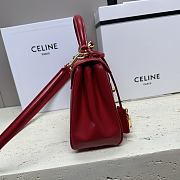 	 Celine Small 16 Bag In Satinated Calfskin Red - 5