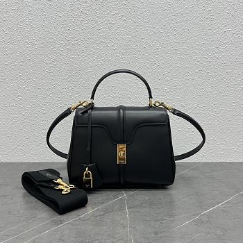 	 Celine Small 16 Bag In Satinated Calfskin Black