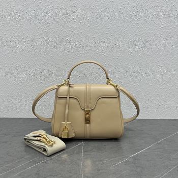 	 Celine Small 16 Bag In Satinated Calfskin Beige