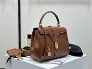 	 Celine Small 16 Bag In Satinated Calfskin Brown - 5