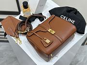 	 Celine Small 16 Bag In Satinated Calfskin Brown - 4