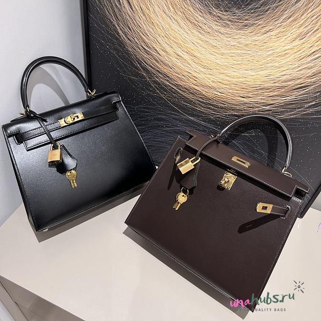 Hermes Kelly Box Leather 25 Bag - 1