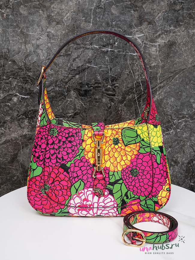 Gucci x Ken Scott Calfskin Floral Small Jackie 1961 Hobo - 1