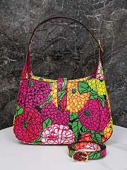 Gucci x Ken Scott Calfskin Floral Small Jackie 1961 Hobo - 4