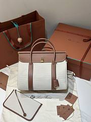 Loro Piana Loom Canvas Bag 33x23x18cm - 1