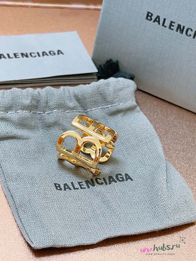 Balenciaga BB Gold Ring - 1