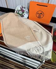 Hermes Light Brown Scarf - 5