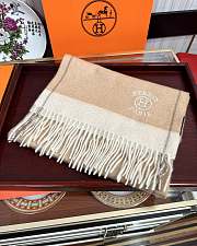 Hermes Light Brown Scarf - 6
